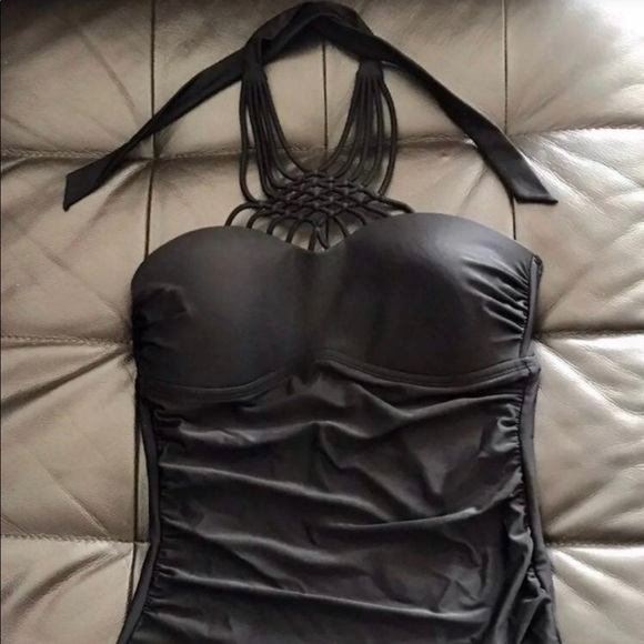 Merona One Piece Halter Swimsuit M - Picture 1 of 3